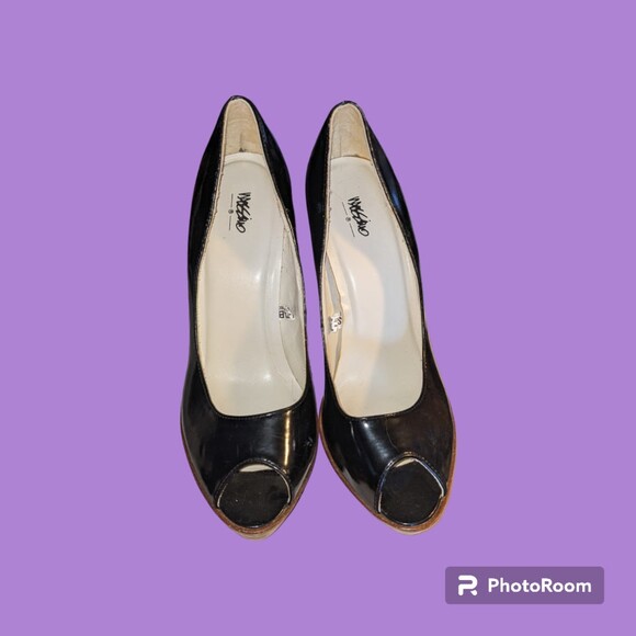 Mossimo‎ Black Peep Toe 4in heels Size 9 - Picture 1 of 3